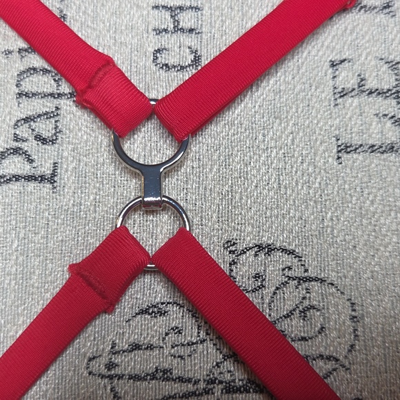 Cupshe Red Ruffled Sweetheart Neckline Long Torso One Piece Swimsuit Size LT - Picture 4 of 12